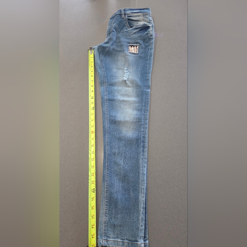 VENUS Light Blue Jeans With Sequins - Picture 9 of 11